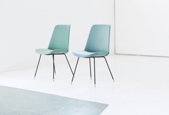 Italian Mid Century Modern Easy Chairs 1950s Set Of 2 For Italian Mid Century Modern Easy Chairs