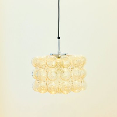 Lampada a sospensione Mid-Century moderna in vetro ambrato di