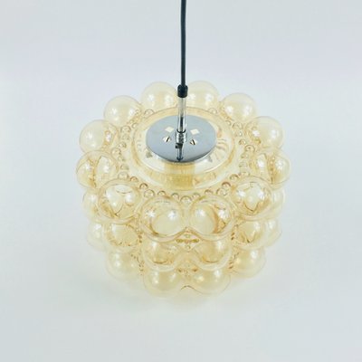 Lampada a sospensione Mid-Century moderna in vetro ambrato di