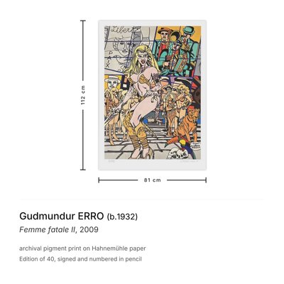 Gudmundur Erro, Femme Fatale II, 2009, Archival Pigment Print for