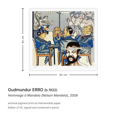 Gudmundur Erro, Homage to Mandela, 2009, Archival Pigment Print