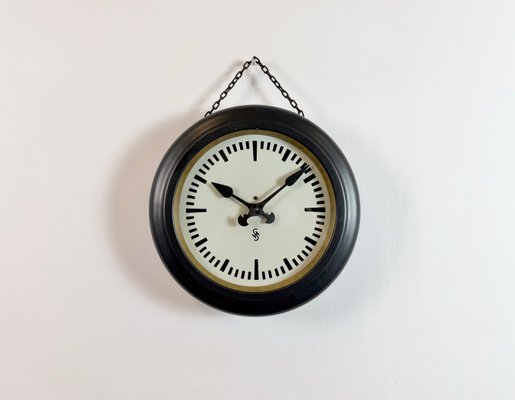 Vintage Industrial Factory Wall Clock from Siemens, 1930s for sale