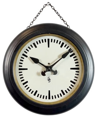 Vintage Industrial Factory Wall Clock from Siemens, 1930s for sale