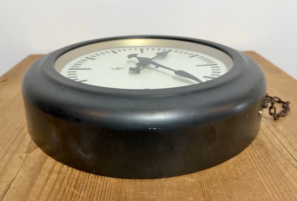 Vintage Industrial Factory Wall Clock from Siemens, 1930s for sale