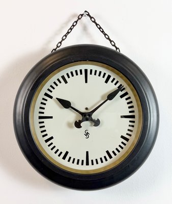 Vintage Industrial Factory Wall Clock from Siemens, 1930s for sale