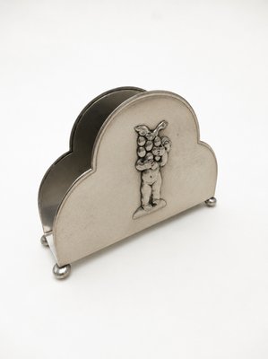 Swedish Grace Silver-Plated Napkin & Letter Holder from G.A.B., 1930s — view 5