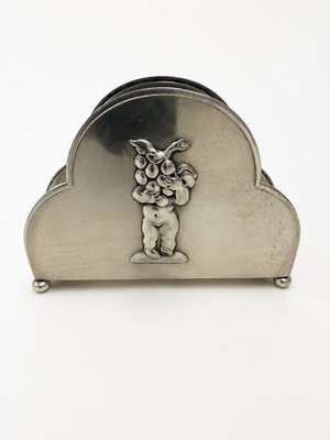Swedish Grace Silver-Plated Napkin & Letter Holder from G.A.B., 1930s — view 1
