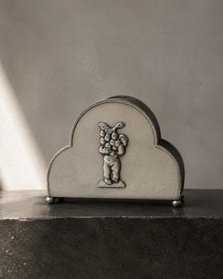 Swedish Grace Silver-Plated Napkin & Letter Holder from G.A.B., 1930s — view 2