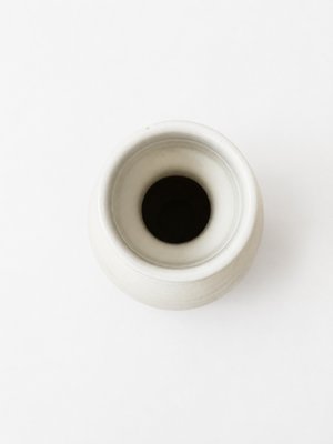 Mid-Century Modernist Incised Stoneware Bottle Vase by Franco Bucci for Pesaro Laboratory, 1970s — view 5