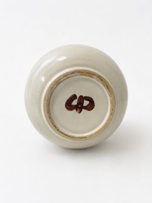 Mid-Century Modernist Incised Stoneware Bottle Vase by Franco Bucci for Pesaro Laboratory, 1970s — view 3