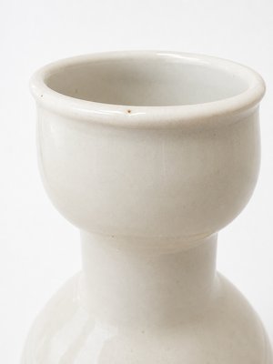 Mid-Century Modernist Incised Stoneware Bottle Vase by Franco Bucci for Pesaro Laboratory, 1970s — view 6