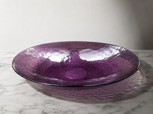 Vetrerie Manin · Purple Hammered Centrepiece — view 3