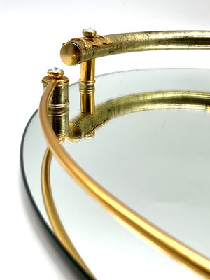 Hollywood Regency 24k Gold-Plated Mirrored Tray from Dimart Milano