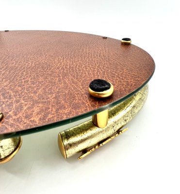 Hollywood Regency 24k Gold-Plated Mirrored Tray from Dimart Milano