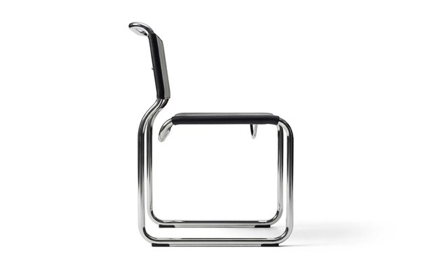 CH66 Metal and Leather Bauhaus Chair by Nicos Zographos for