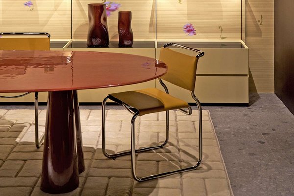 CH66 Metal and Leather Bauhaus Chair by Nicos Zographos for