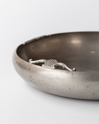 Art Deco Pewter Bowl by Sylvia Stave for C.G. Hallberg, 1930s for