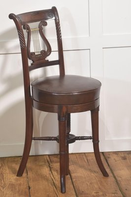 19th Century Mahogany Adjustable Dressing Table Chair