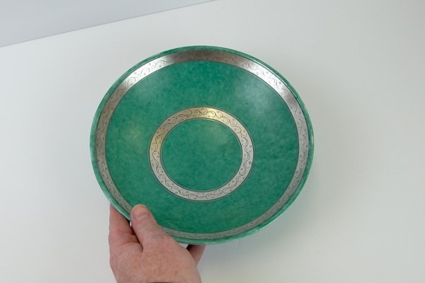 Argenta Silver Overlay Bowl by Wilhelm Kåge for Gustavsberg