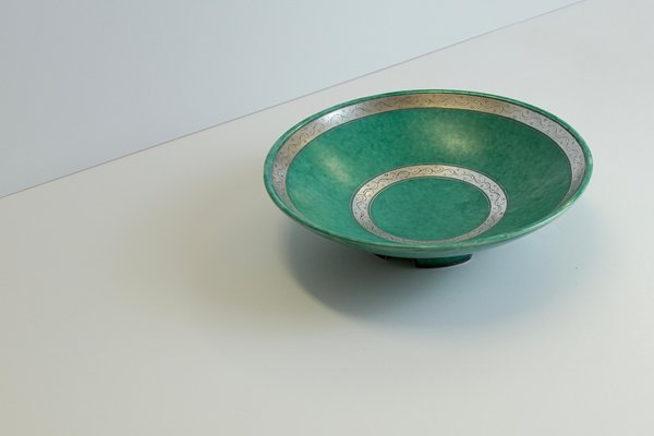 Argenta Silver Overlay Bowl by Wilhelm Kåge for Gustavsberg