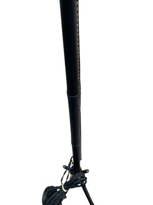 Stitched Leather Floor Lamp from Jacques Adnet, 1950s for sale at