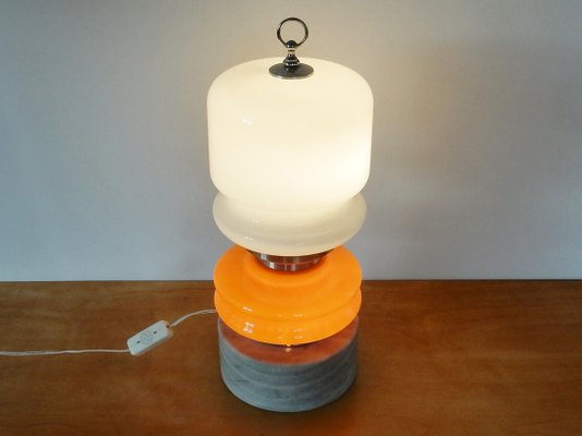 white stone table lamp