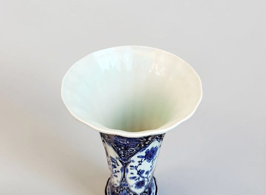 Delft Blue Pottery Trumpet Vases from Boch Royal Sphinx Maastricht