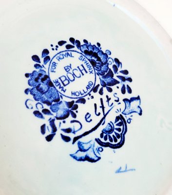Delft Blue Pottery Trumpet Vases from Boch Royal Sphinx Maastricht