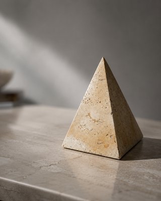 Fratelli Mannelli, attributed · Travertine Pyramid Paperweight — view 2