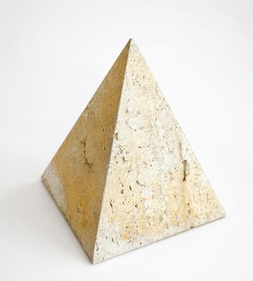 Fratelli Mannelli, attributed · Travertine Pyramid Paperweight — view 1