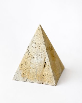Fratelli Mannelli, attributed · Travertine Pyramid Paperweight — view 3