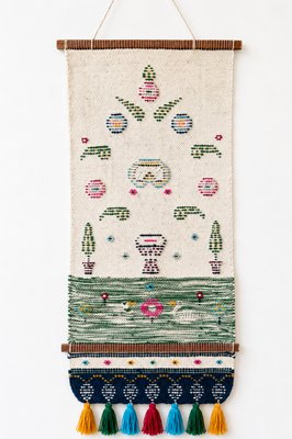Scandinavian studio work · Large Tufted Wool Tapestry — view 3