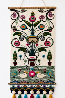 Scandinavian studio work · Large Tufted Wool Tapestry — view 4
