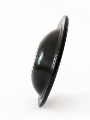 Postmodern Two-Tone Stoneware Centerpiece Bowl by Franco Bucci for Laboratorio Pesaro, 1970s — view 6