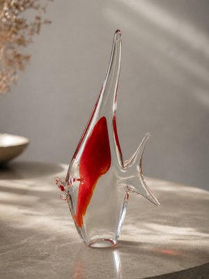 Mid-Century Murano Sommerso Glass Fish Sculpture from Formia, 1970s — view 2