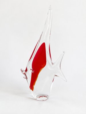 Mid-Century Murano Sommerso Glass Fish Sculpture from Formia, 1970s — view 5