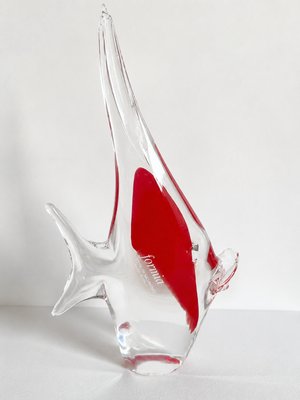 Mid-Century Murano Sommerso Glass Fish Sculpture from Formia, 1970s — view 1