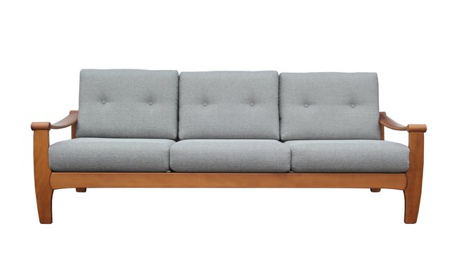 Canapé 3 Places Gris Clair 1960s