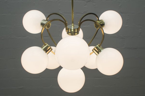 Vintage Orbital Lamp With Milk Glass Ball Shades 1960s
