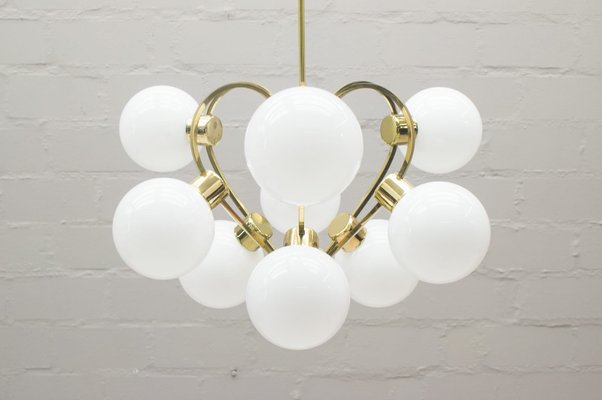 Vintage Orbital Lamp With Milk Glass Ball Shades 1960s