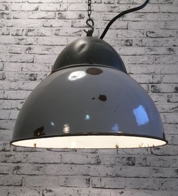 Lampe Gris Suspension Email À Vintage En BdoexWrC