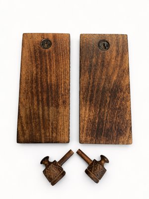 European, maker unknown · Hand-Carved Oak Wall Sconces — view 6