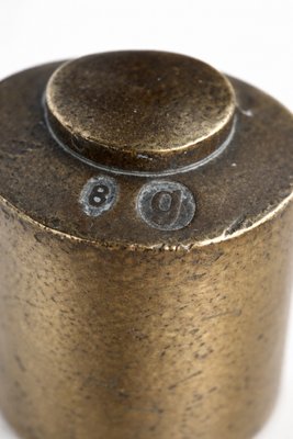 Antique Letter Scale with Brass Weights from D.R.G.M. Pendulum, Germany, 1900s, Set of 5 — view 11