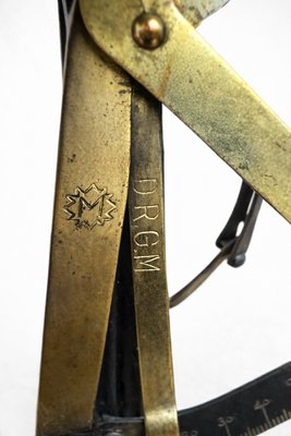 Antique Letter Scale with Brass Weights from D.R.G.M. Pendulum, Germany, 1900s, Set of 5 — view 4