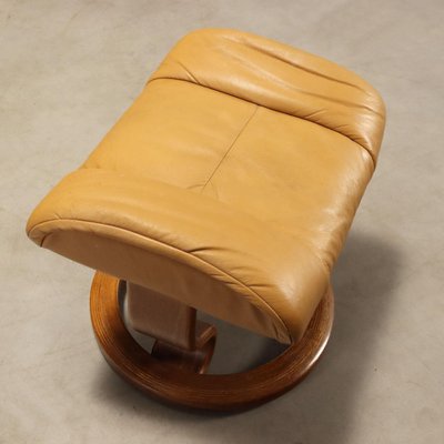 Set of Armchair and Ottoman from Ekornes, 1980s for sale at Pamono