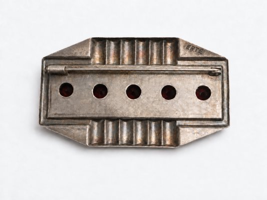 Erte · Geometric Bronze Brooch — view 5