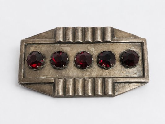 Erte · Geometric Bronze Brooch — view 4