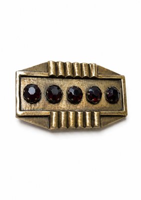 Erte · Geometric Bronze Brooch — view 1