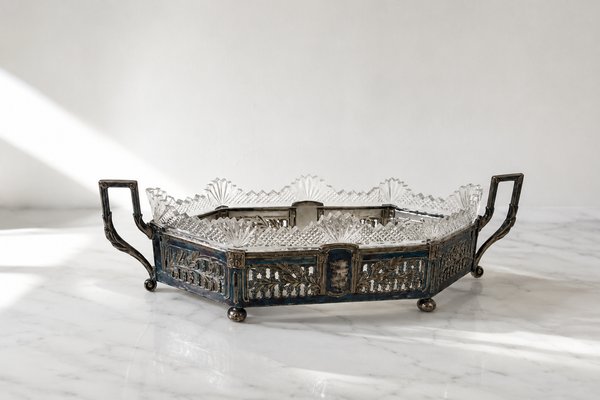 French, maker unknown · Silver-Plated Cut-Glass Jardinière — view 3