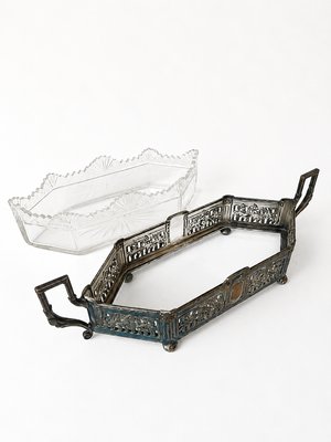 French, maker unknown · Silver-Plated Cut-Glass Jardinière — view 9